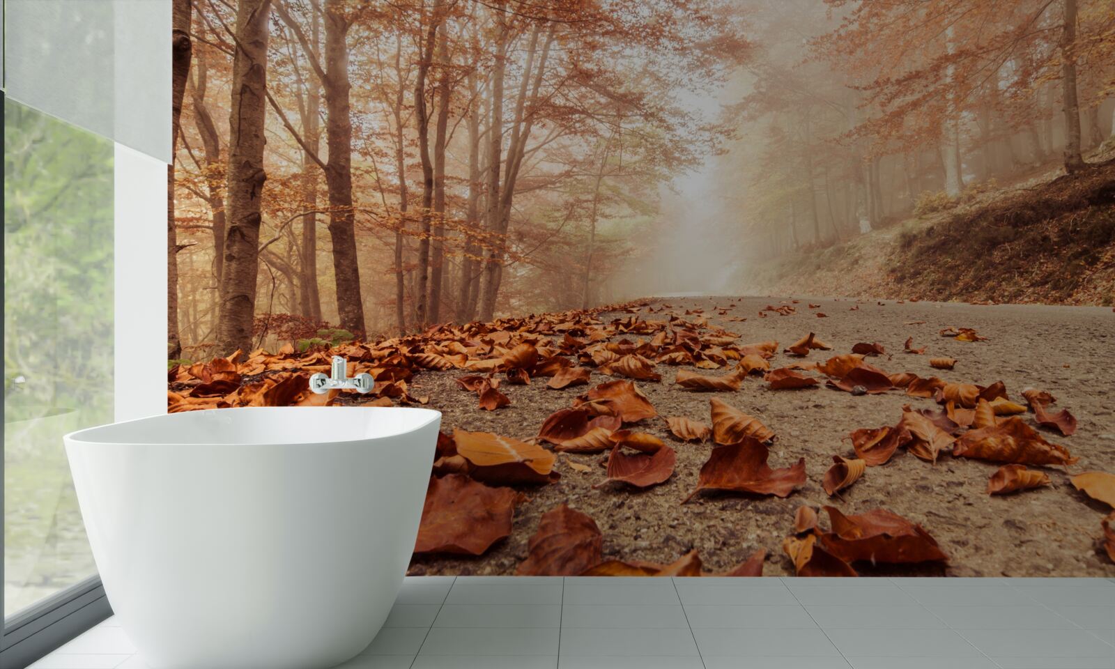 Fototapeta liście leżą jak złoty dywan