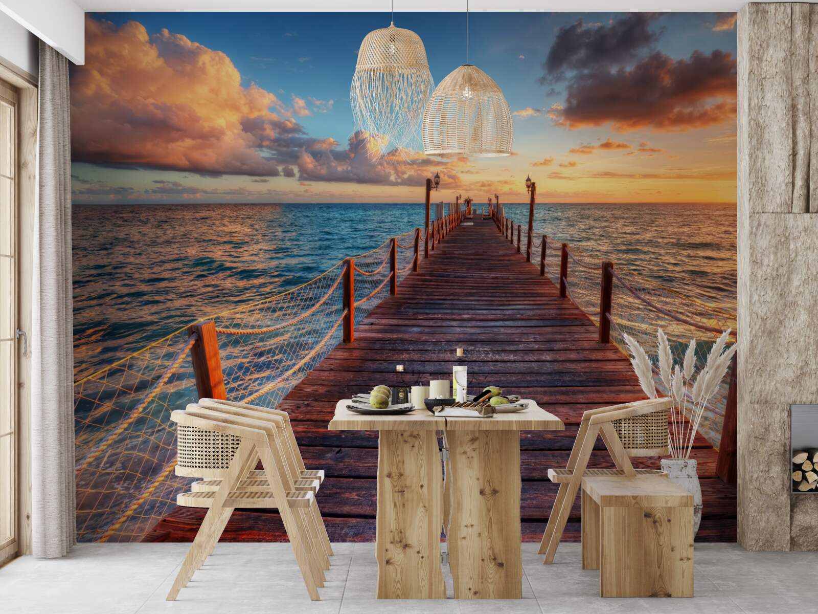 Fototapeta most sięgający do morza