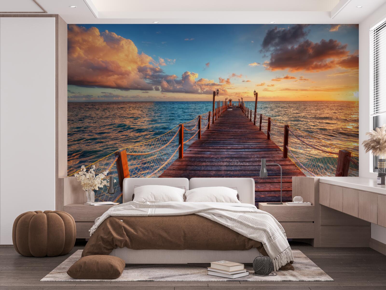 Fototapeta most sięgający do morza