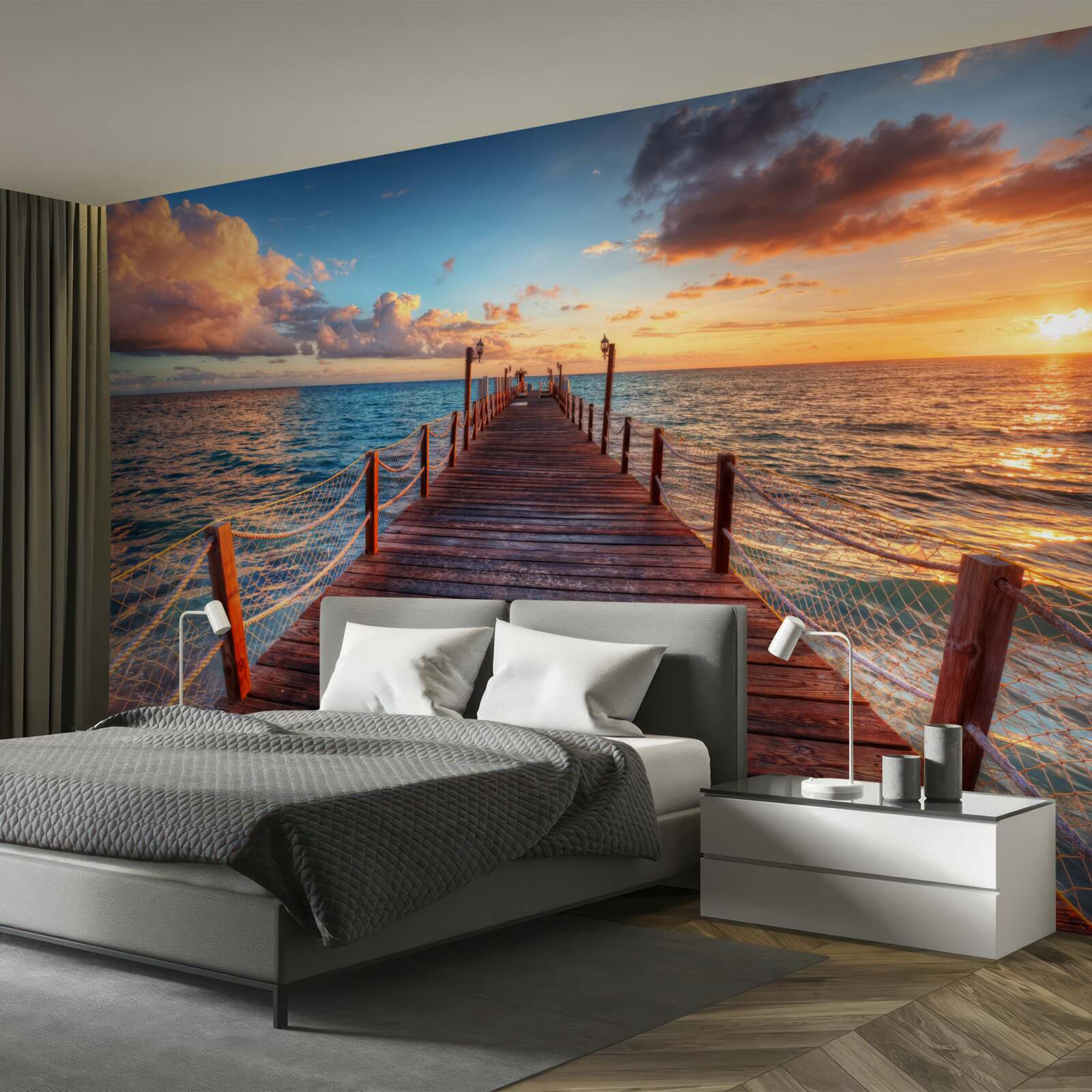 Fototapeta most sięgający do morza