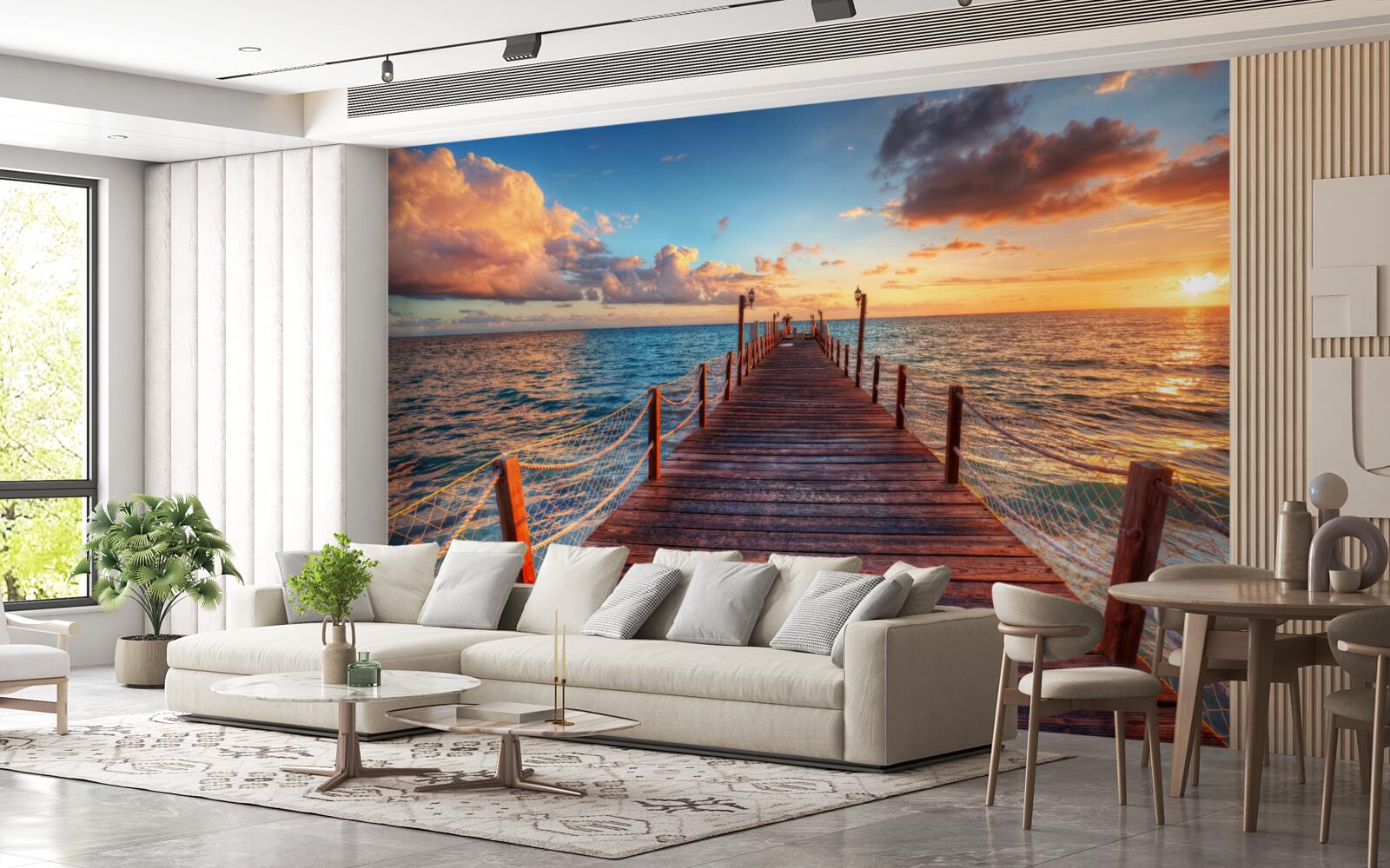 Fototapeta most sięgający do morza