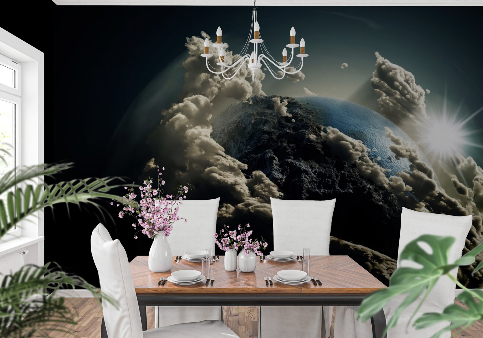 Fototapeta chmury otaczają ziemię