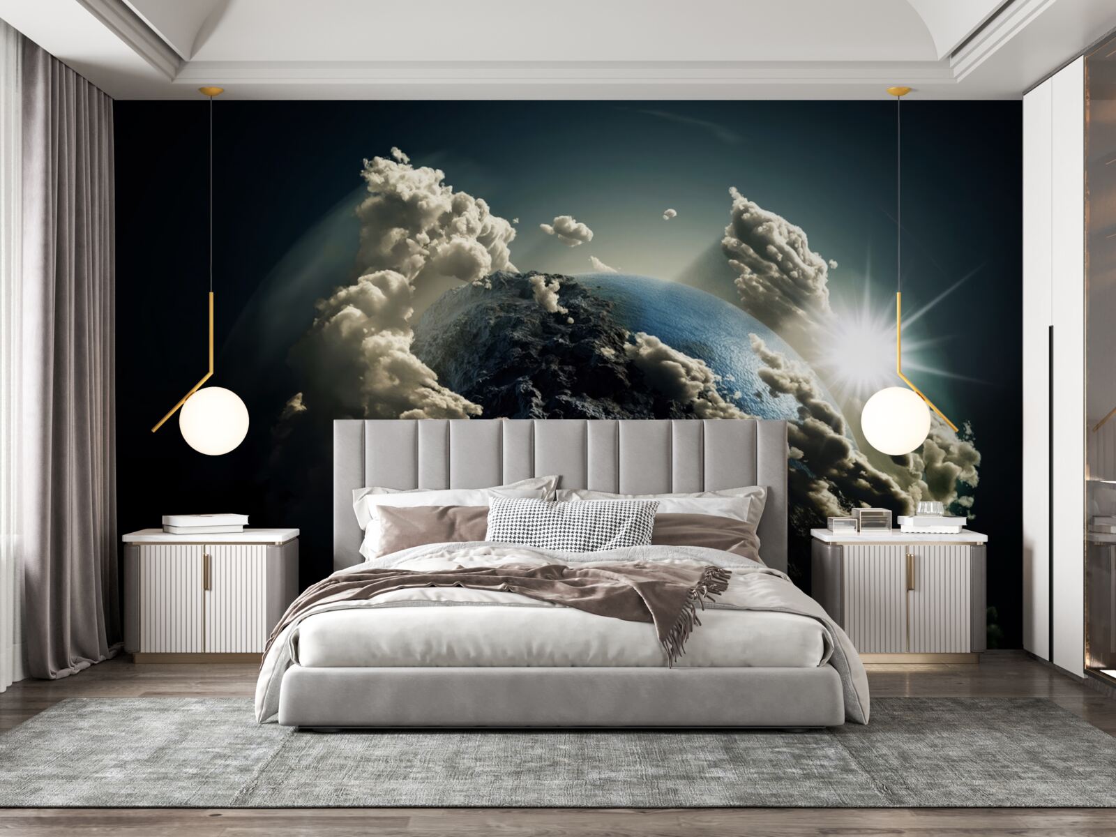 Fototapeta chmury otaczają ziemię