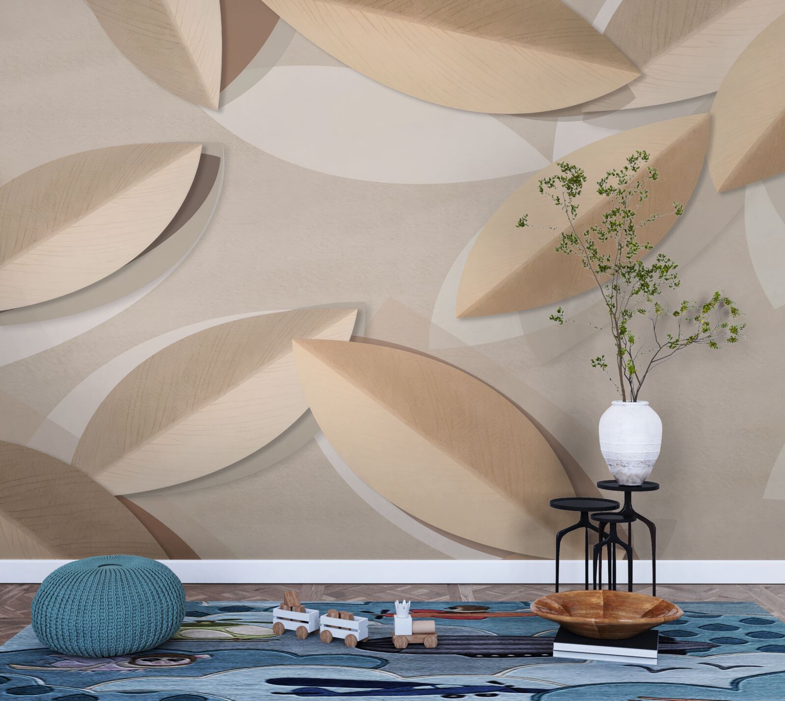 Fototapeta liście są duże i brązowe