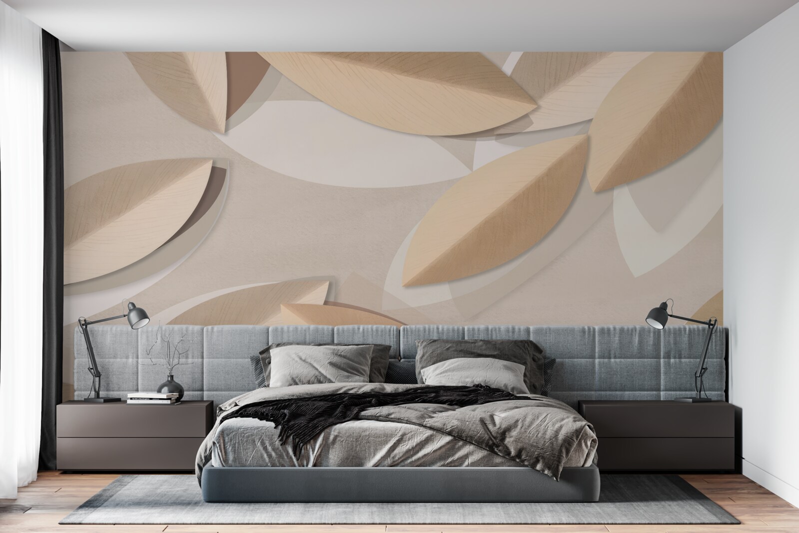 Fototapeta liście są duże i brązowe