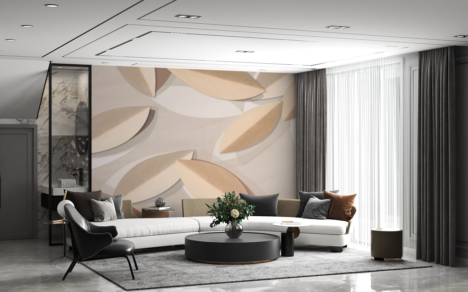 Fototapeta liście są duże i brązowe