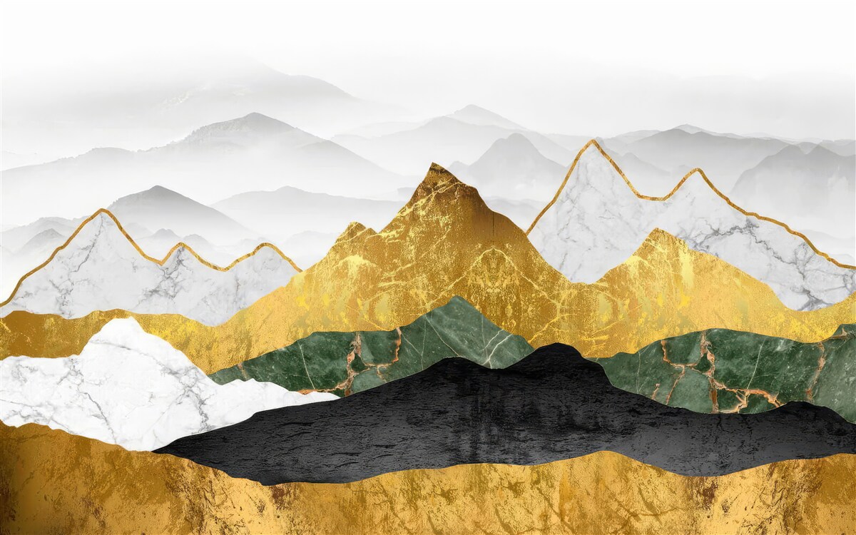 Fototapeta paski w różnych kolorach na marmurowym tle