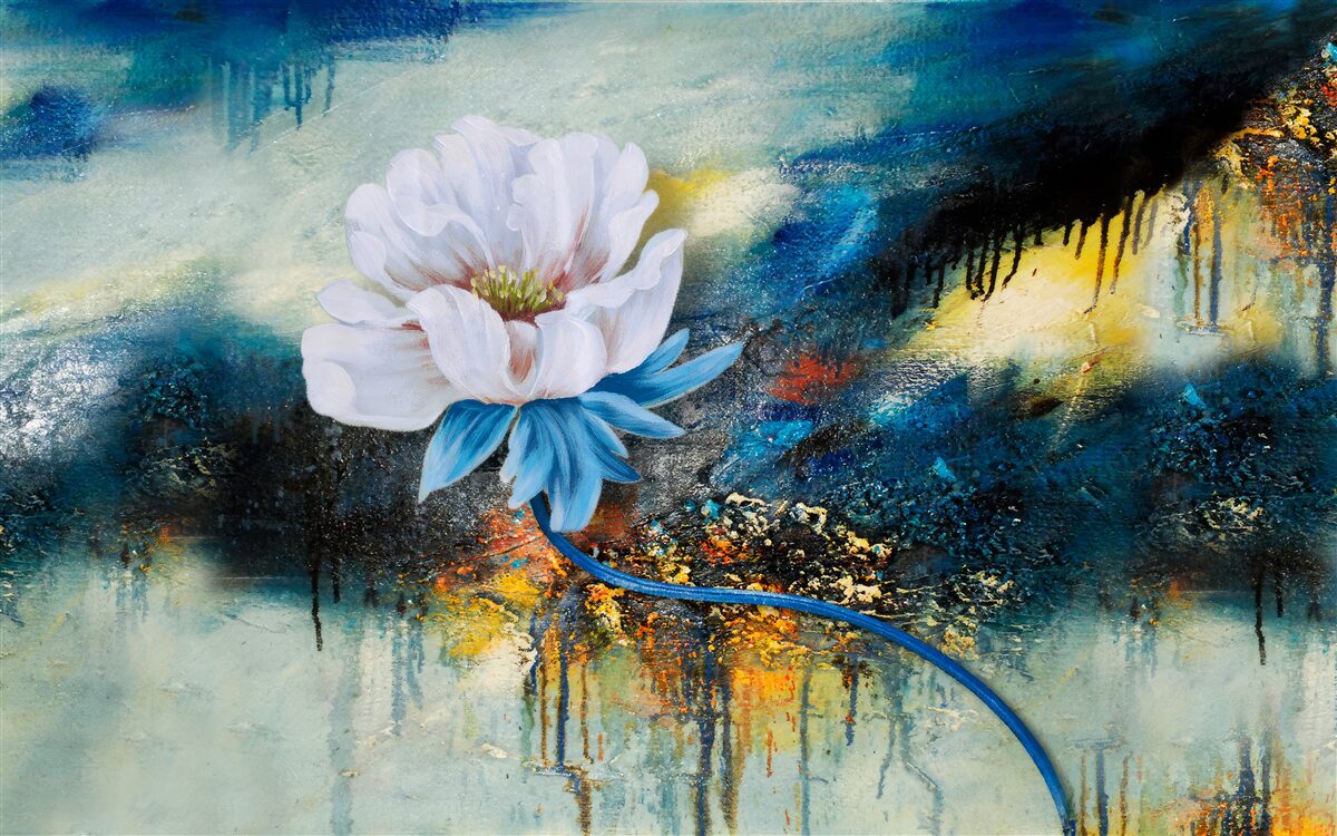 Fototapeta duży biały kwiat