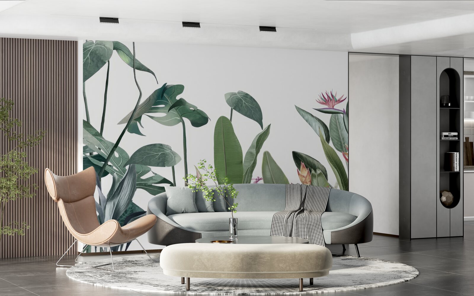 Fototapeta liście różnych roślin tropikalnych