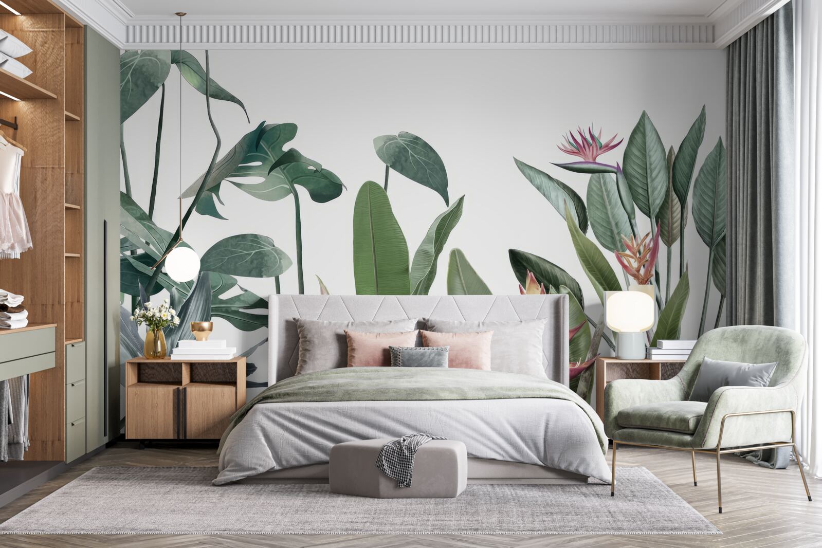 Fototapeta liście różnych roślin tropikalnych