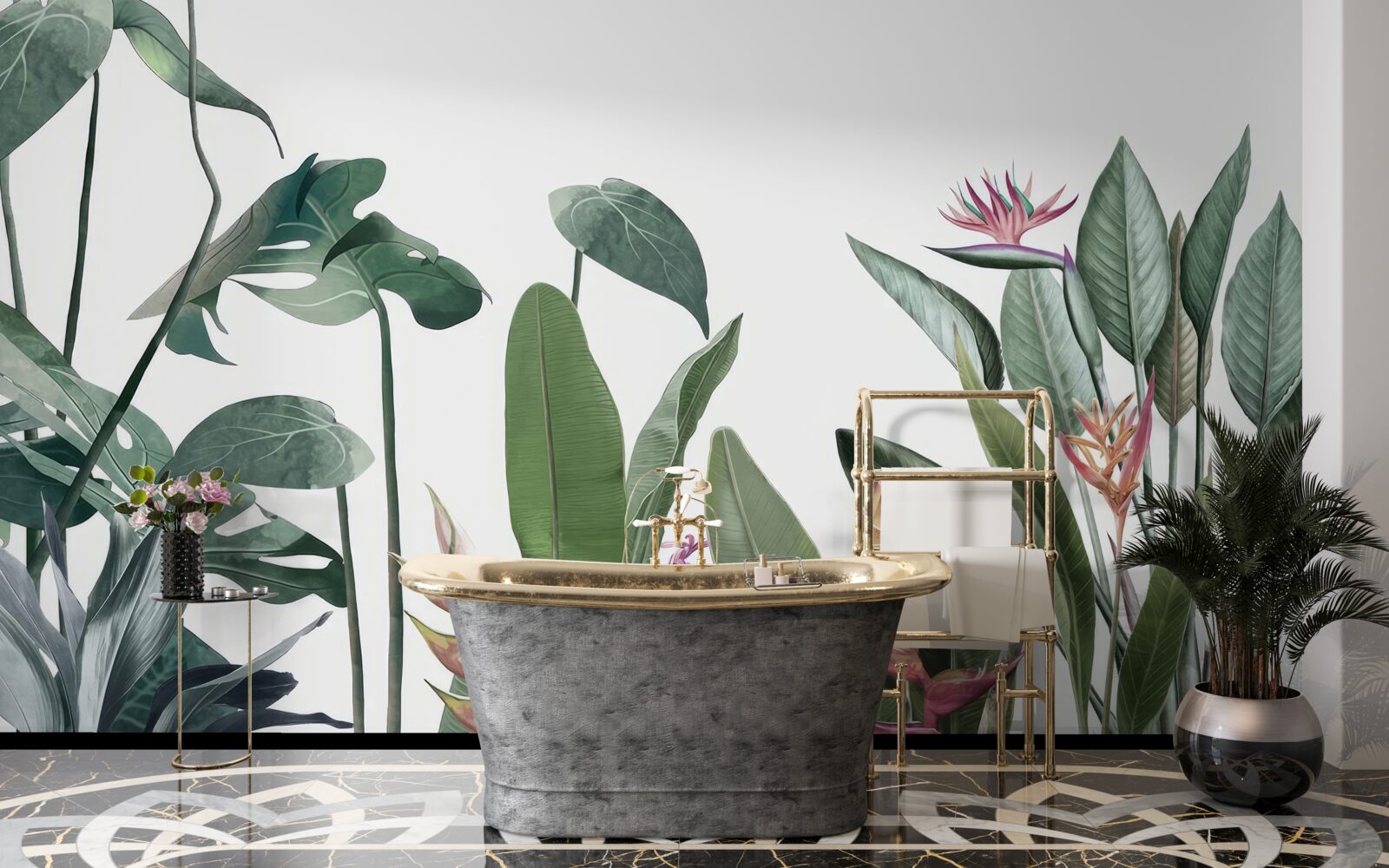 Fototapeta liście różnych roślin tropikalnych