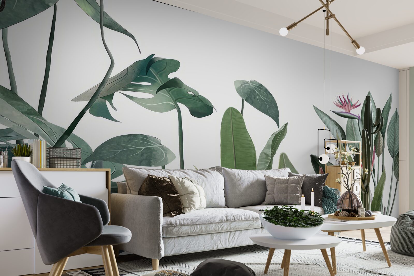 Fototapeta liście różnych roślin tropikalnych