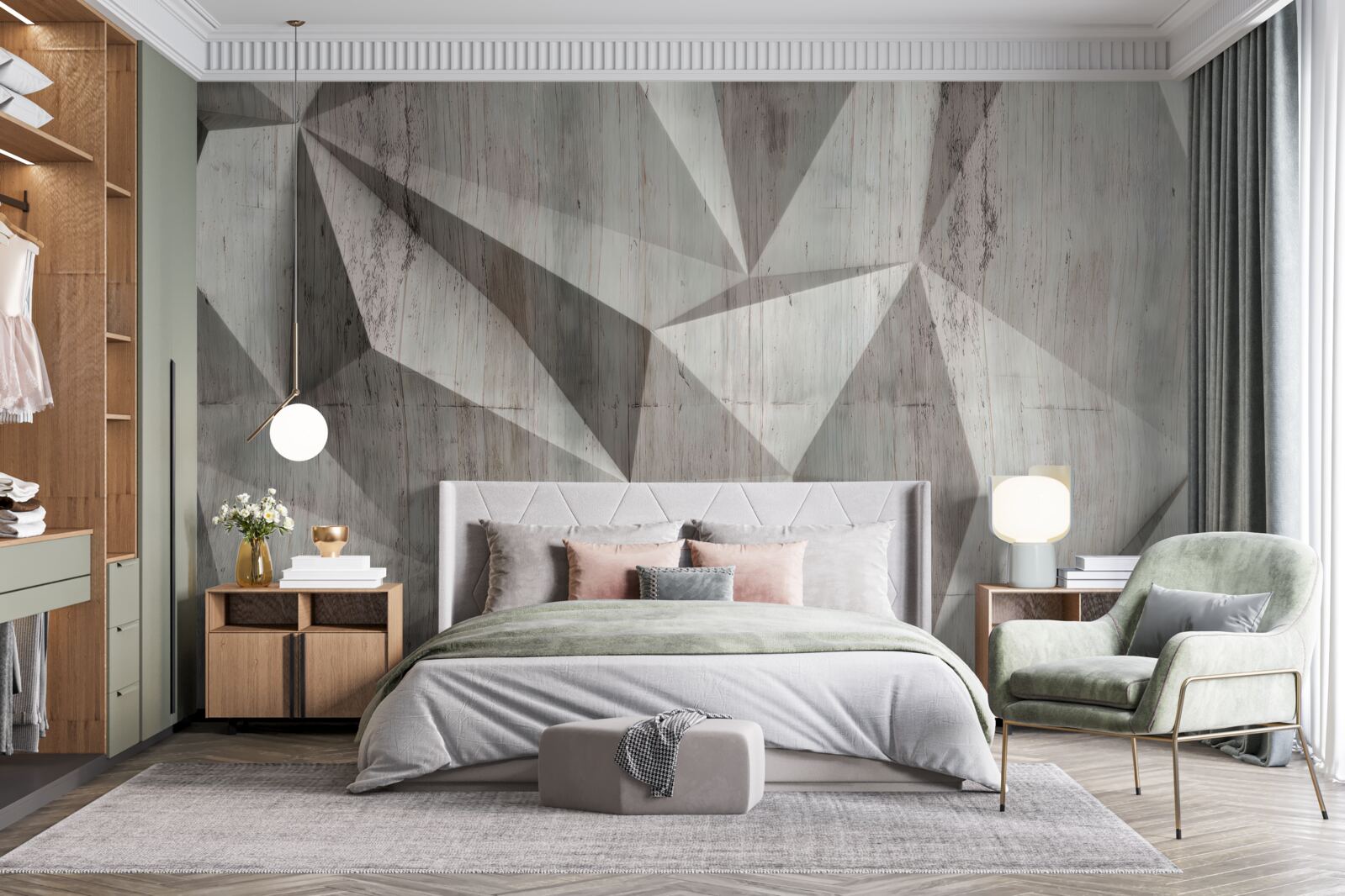 Fototapeta powierzchnia o wypukłych kształtach geometrycznych