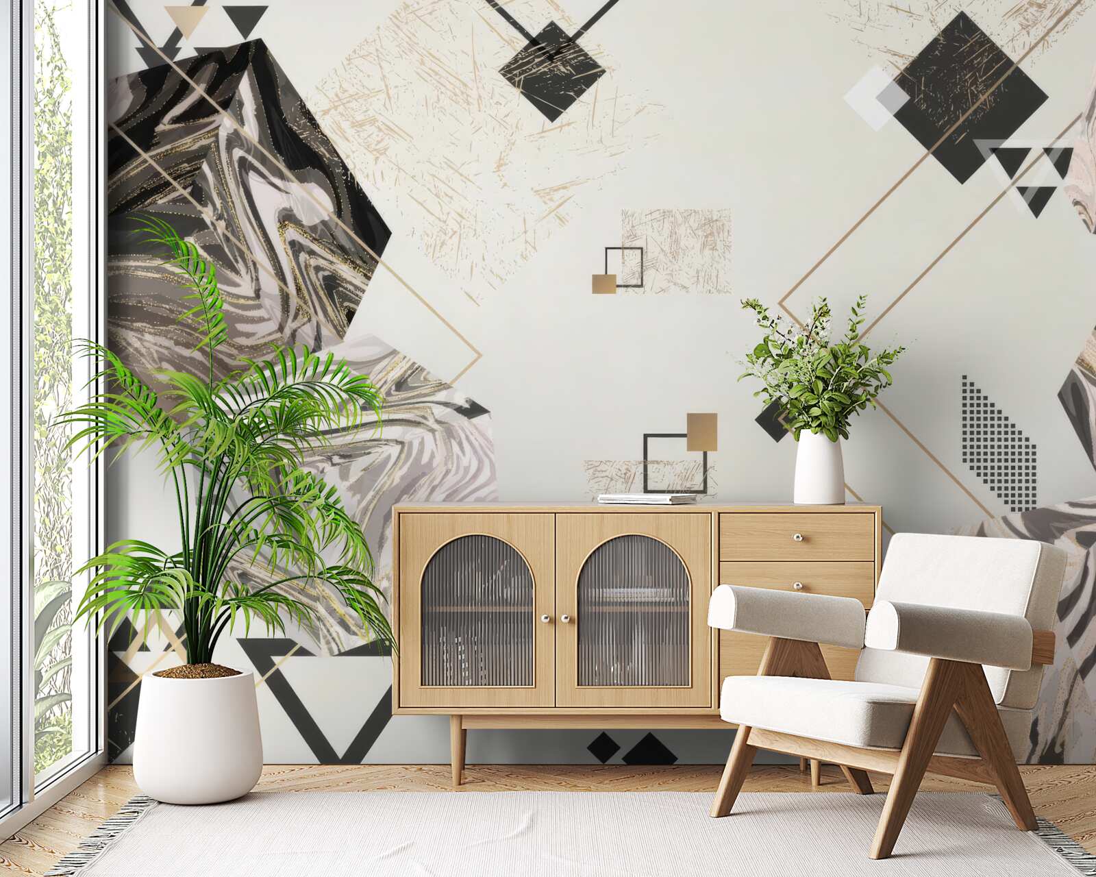 Fototapeta kostki w paski z efektem 3d