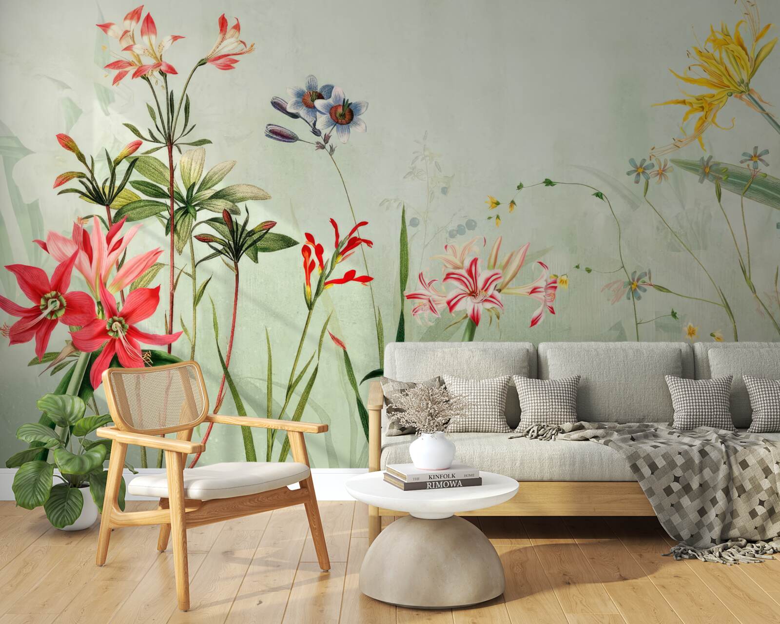 Fototapeta mgła spowiła kwiaty