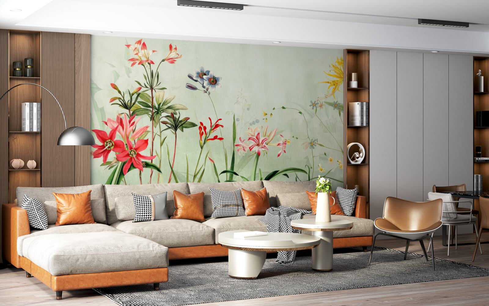 Fototapeta mgła spowiła kwiaty