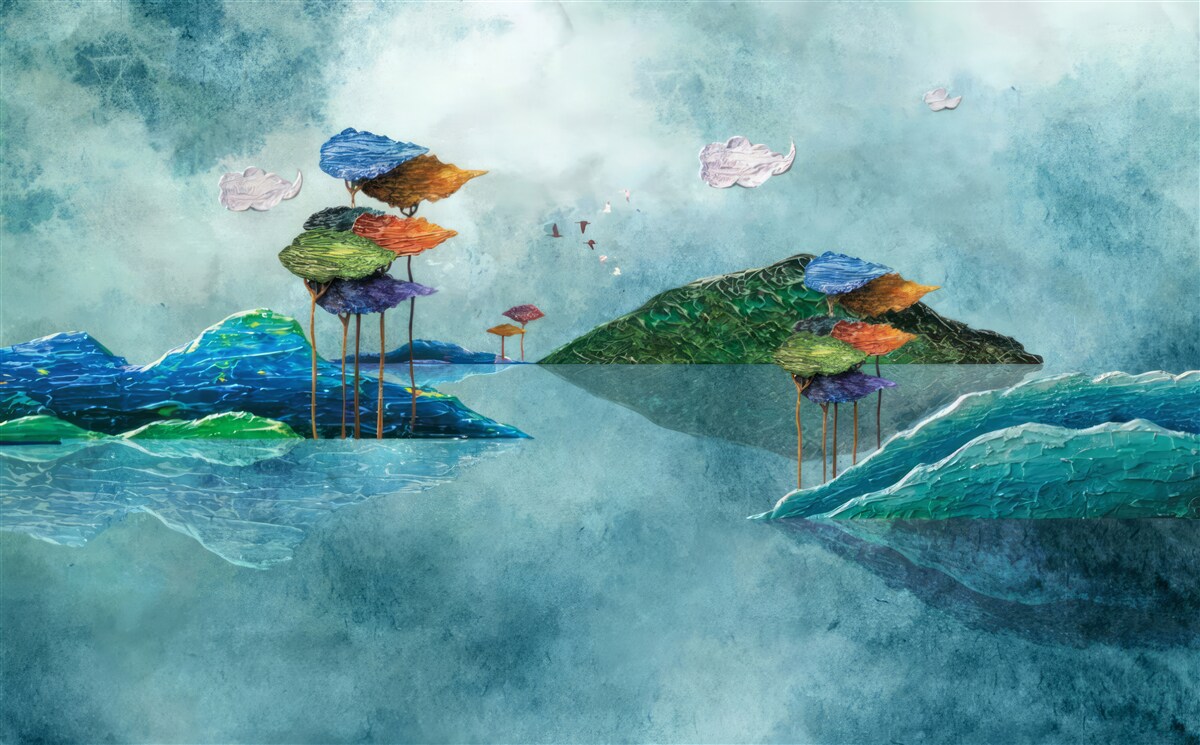 Fototapeta wyspa przedstawiona na obrazie