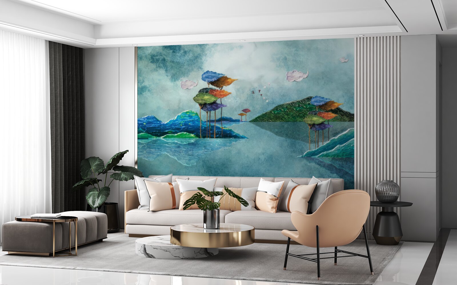 Fototapeta wyspa przedstawiona na obrazie