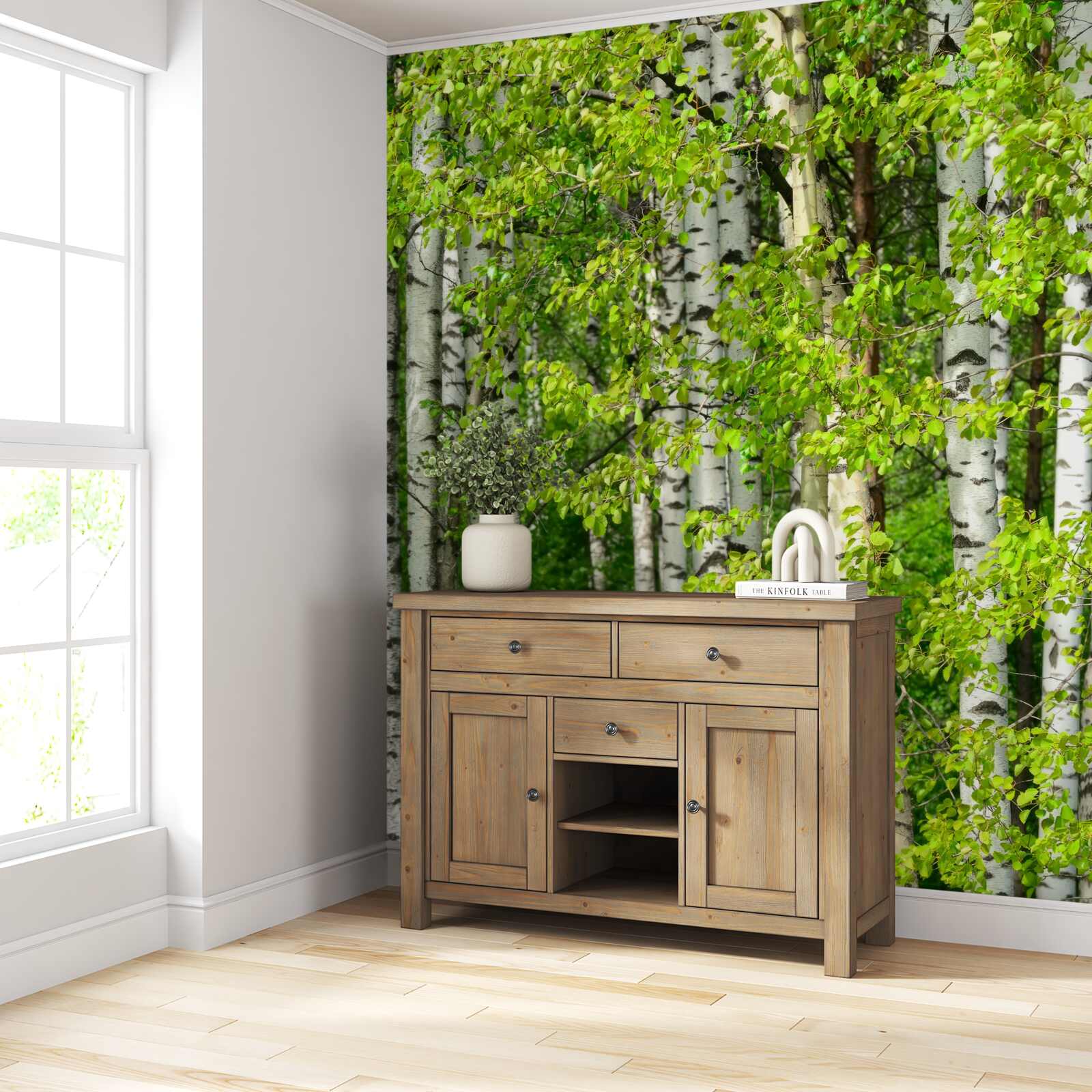 Fototapeta brzozowy las