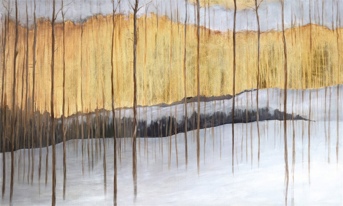 Fototapeta kontury wdzięcznych pni drzew