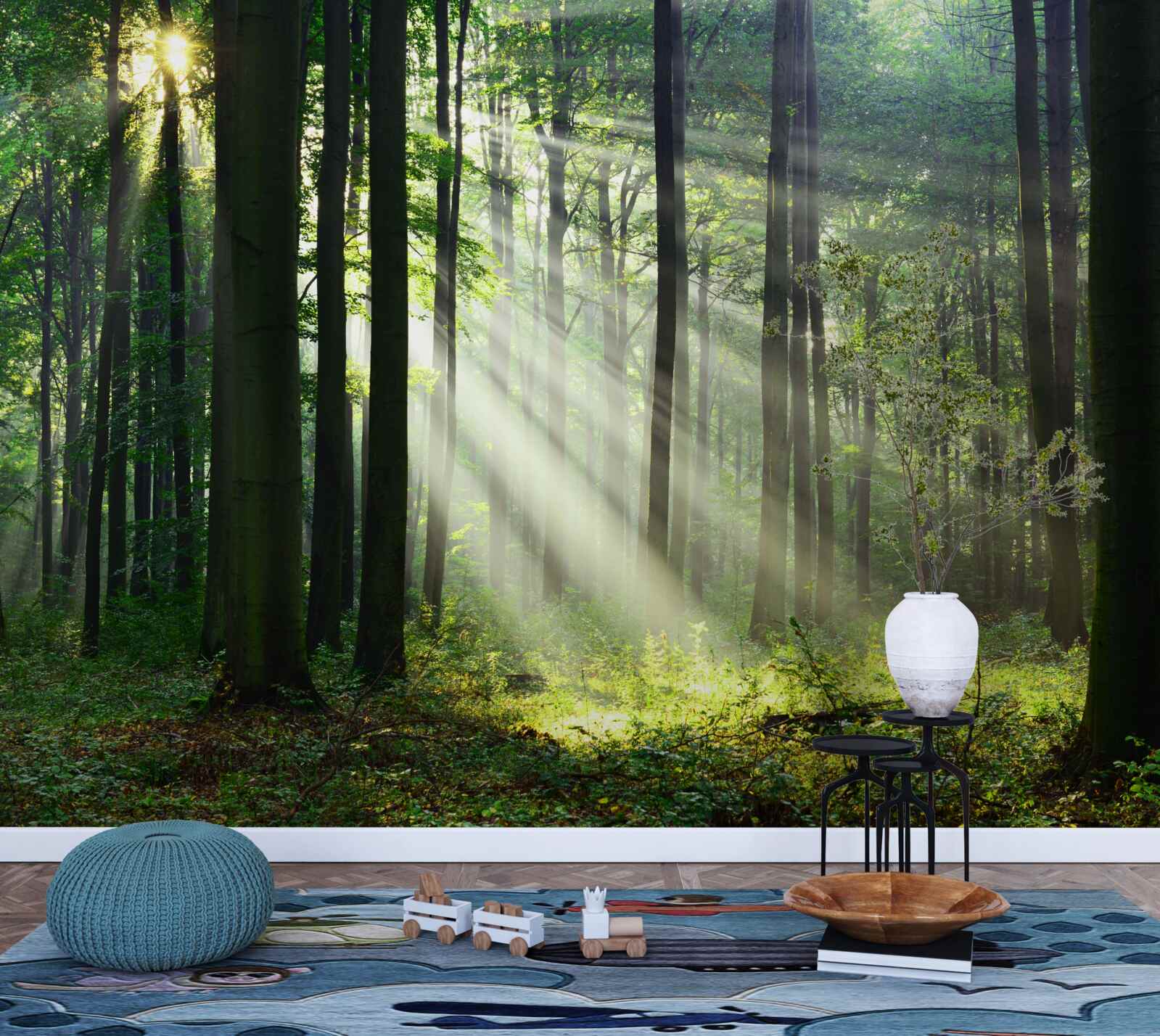 Fototapeta poranny las