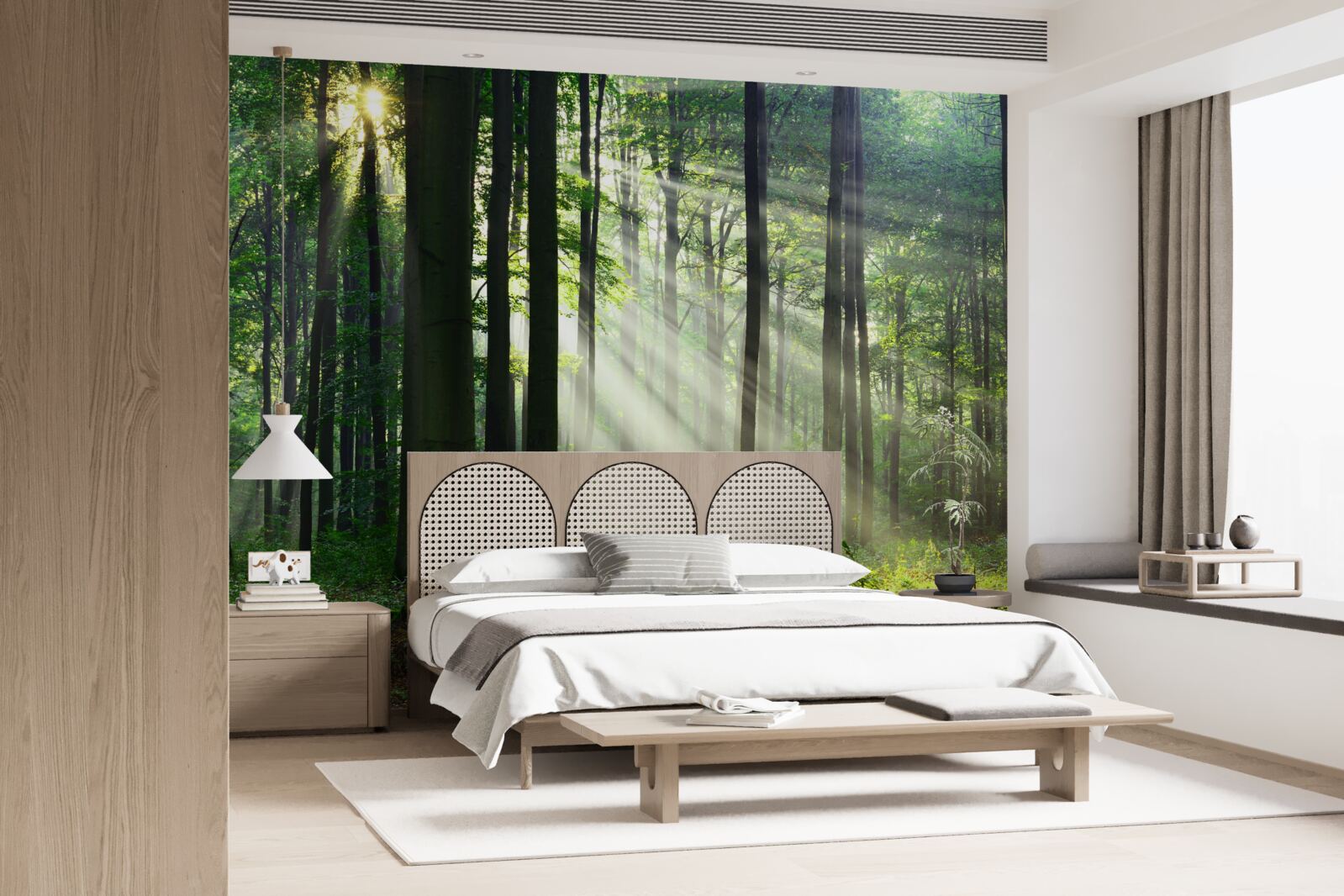 Fototapeta poranny las