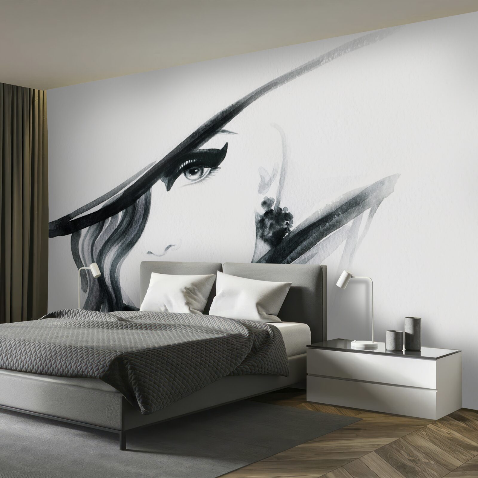 Fototapeta wizerunek dziewczyny z czerwonymi ustami