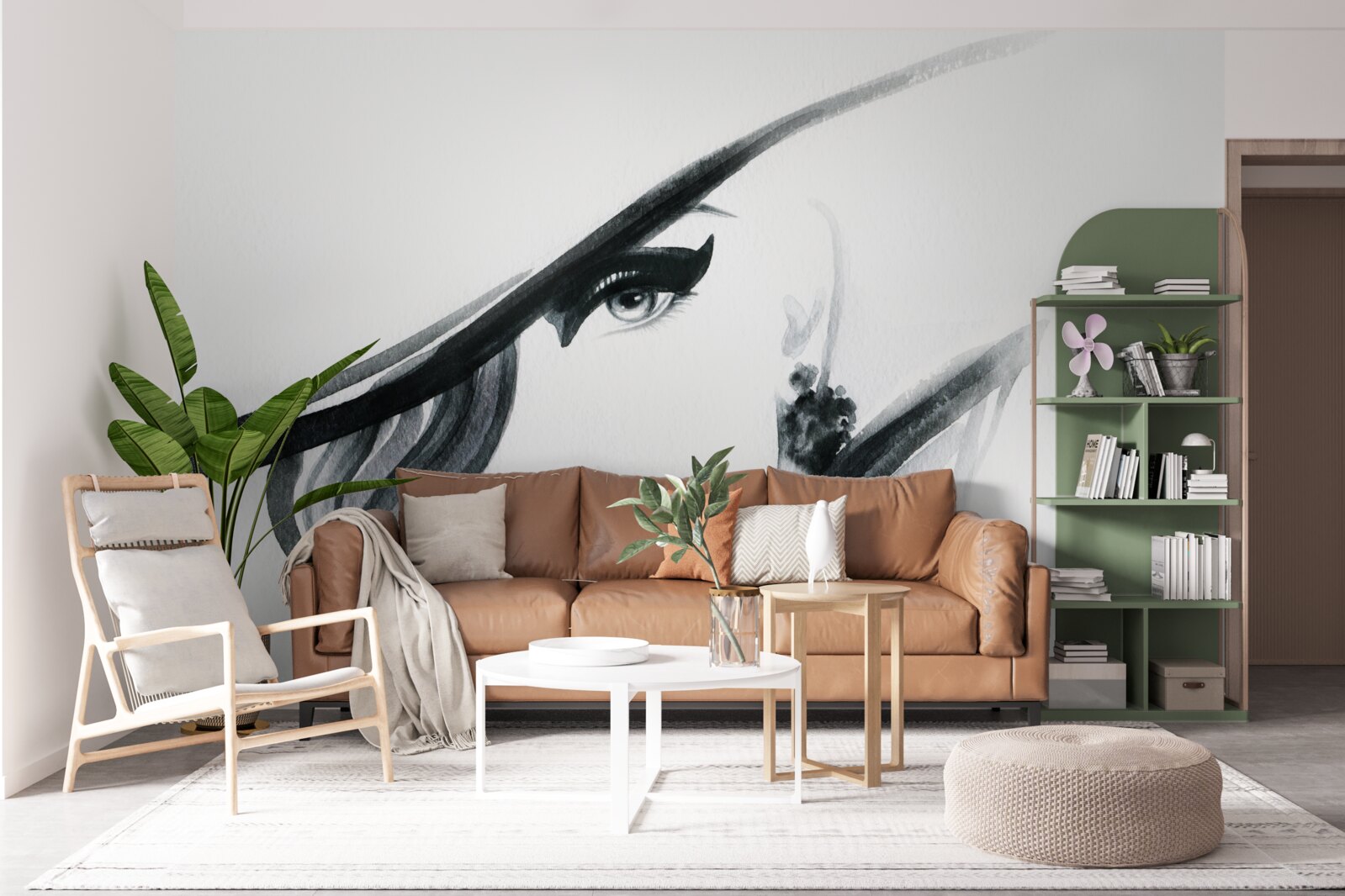 Fototapeta wizerunek dziewczyny z czerwonymi ustami