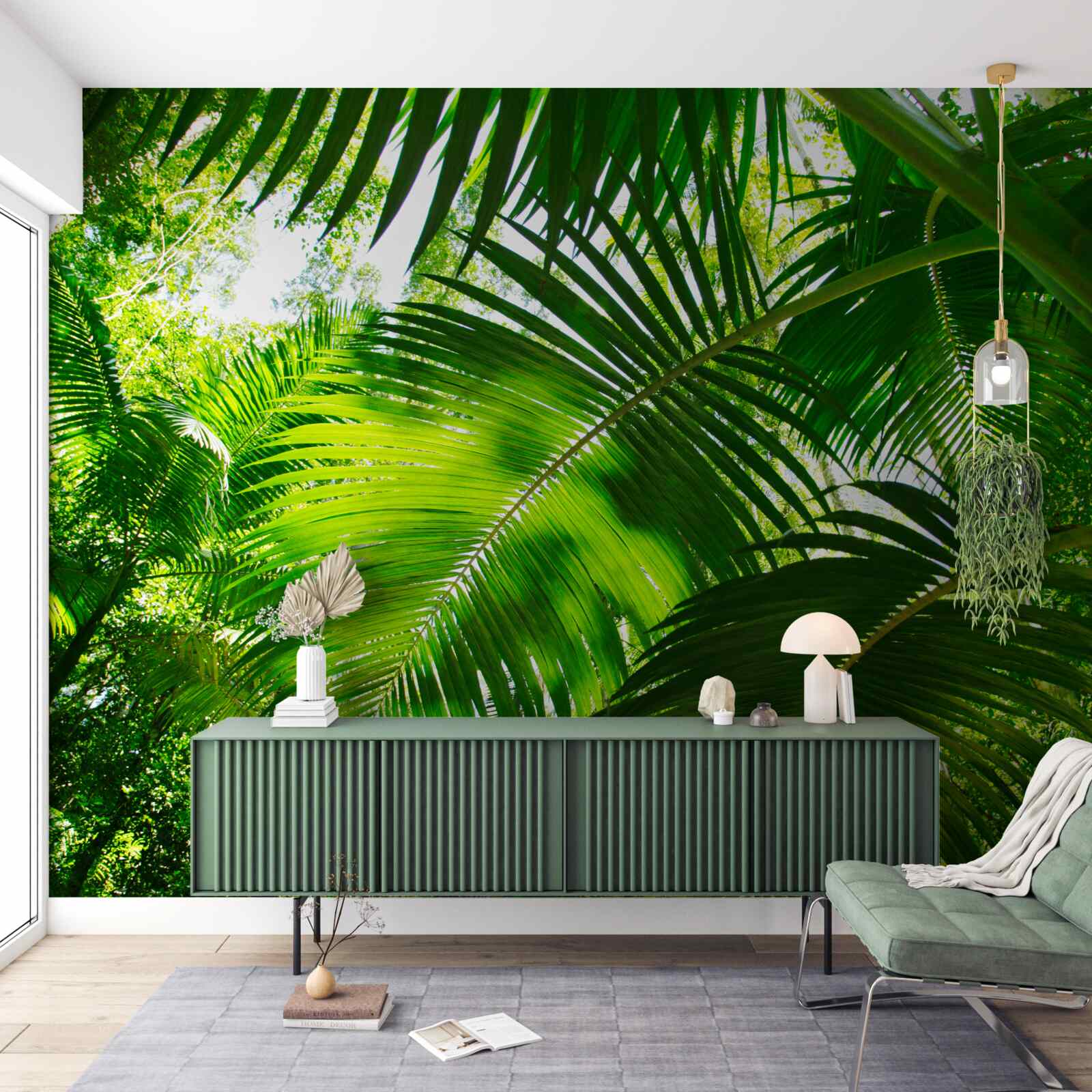 Fototapeta duże zielone liście