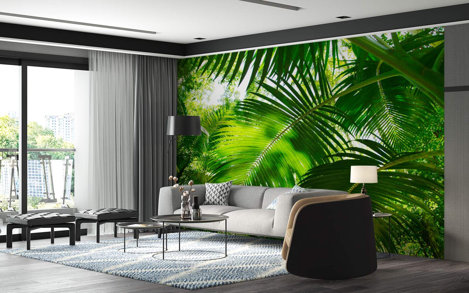 Fototapeta duże zielone liście