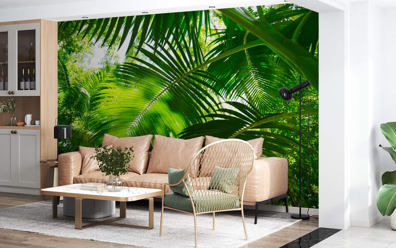 Fototapeta duże zielone liście