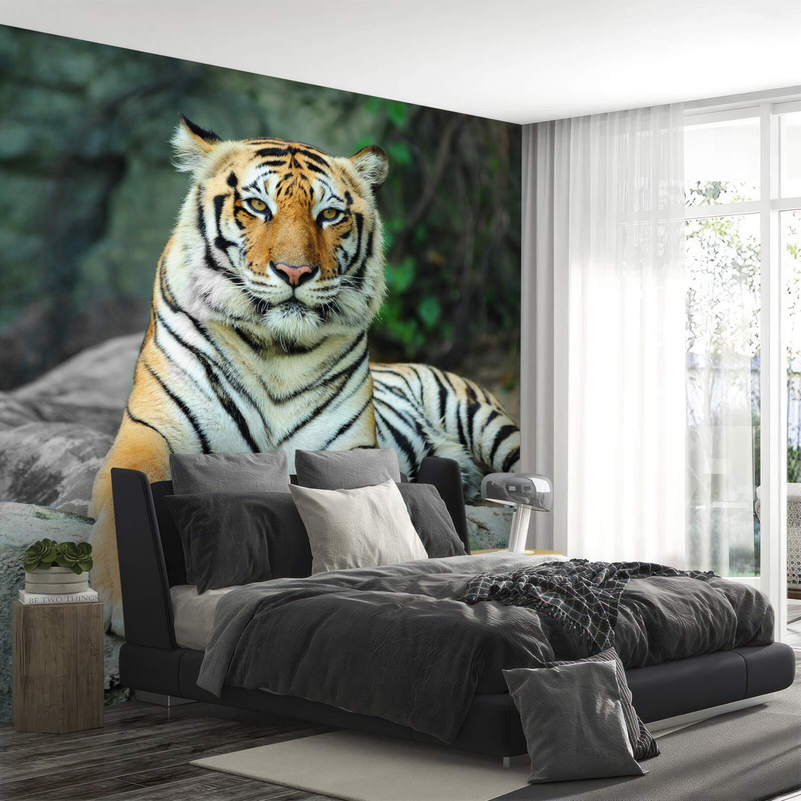 Fototapeta piękny tygrys na wakacjach