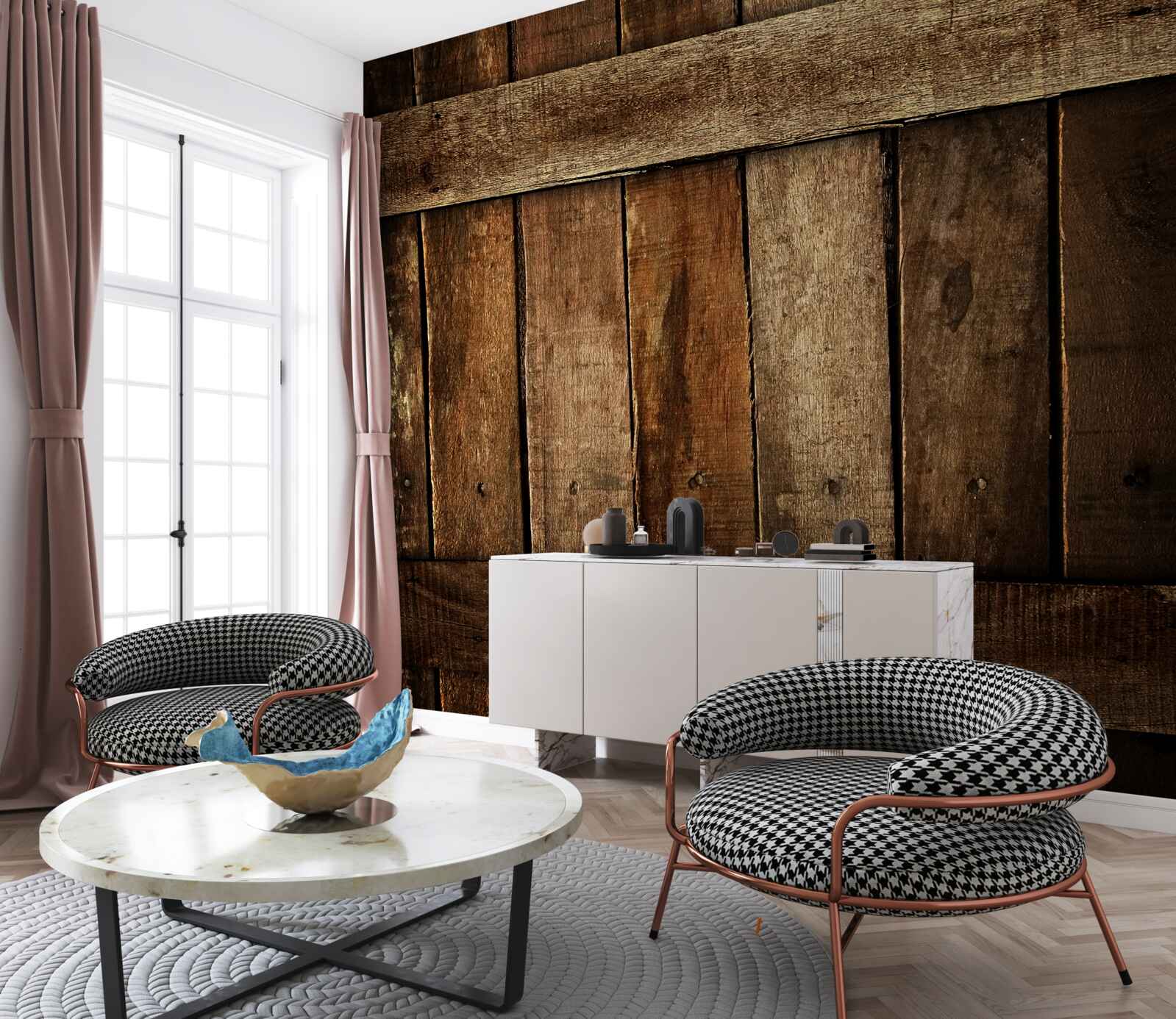 Fototapeta drewniane deski ogrodzeniowe