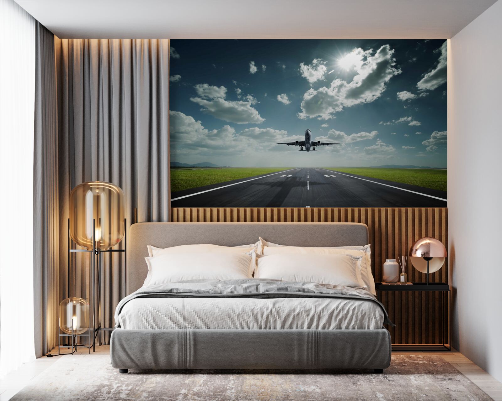 Fototapeta samolot startuje z pasa startowego