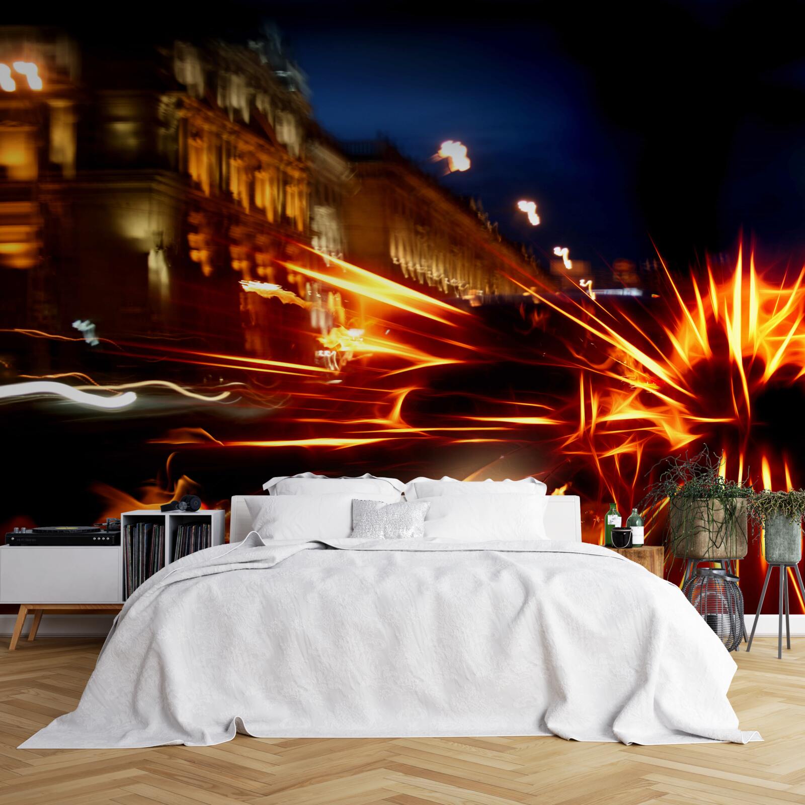 Fototapeta samochód w świetle nocnym