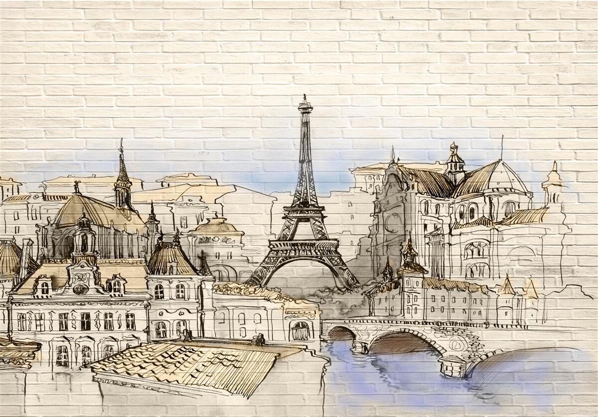 Fototapeta głównych atrakcji turystycznych paryża