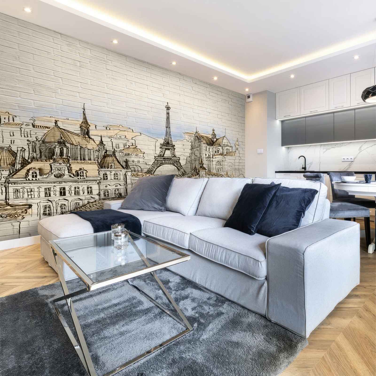 Fototapeta głównych atrakcji turystycznych paryża