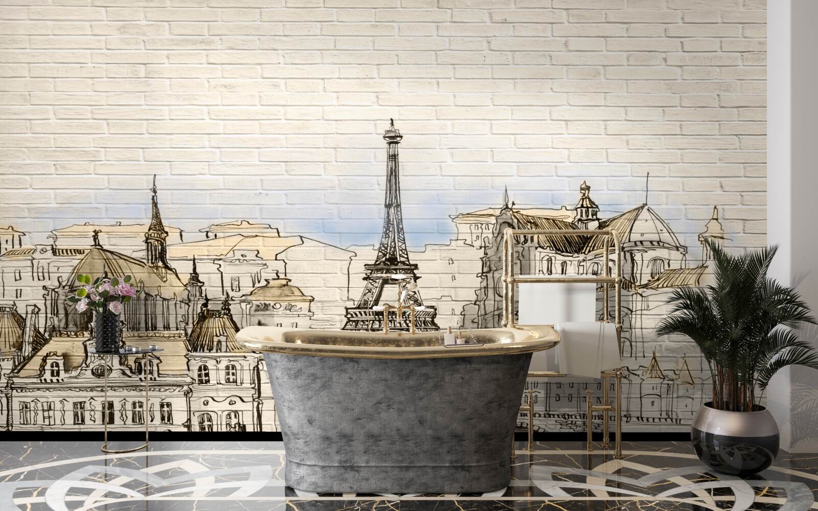 Fototapeta głównych atrakcji turystycznych paryża