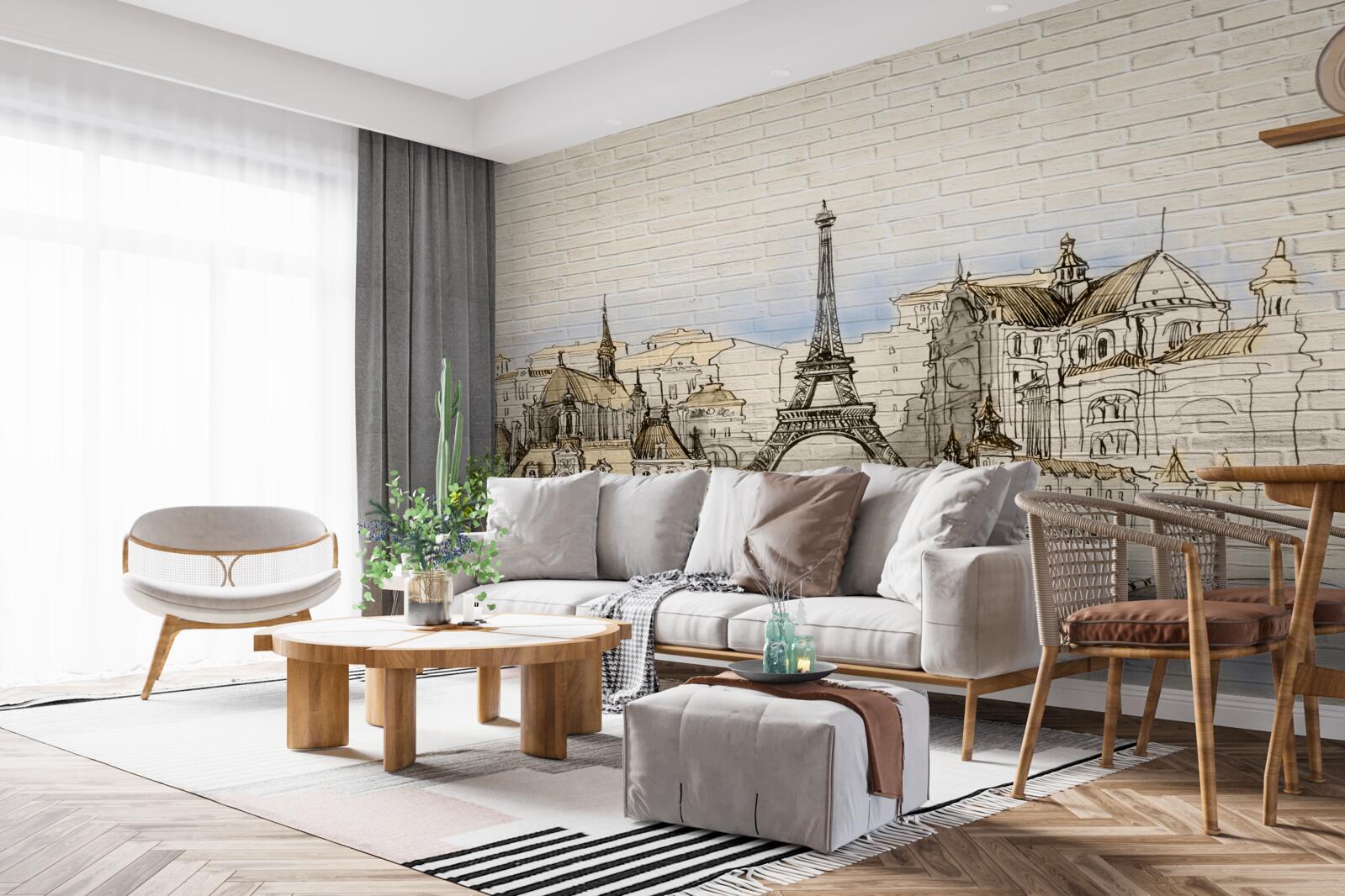 Fototapeta głównych atrakcji turystycznych paryża