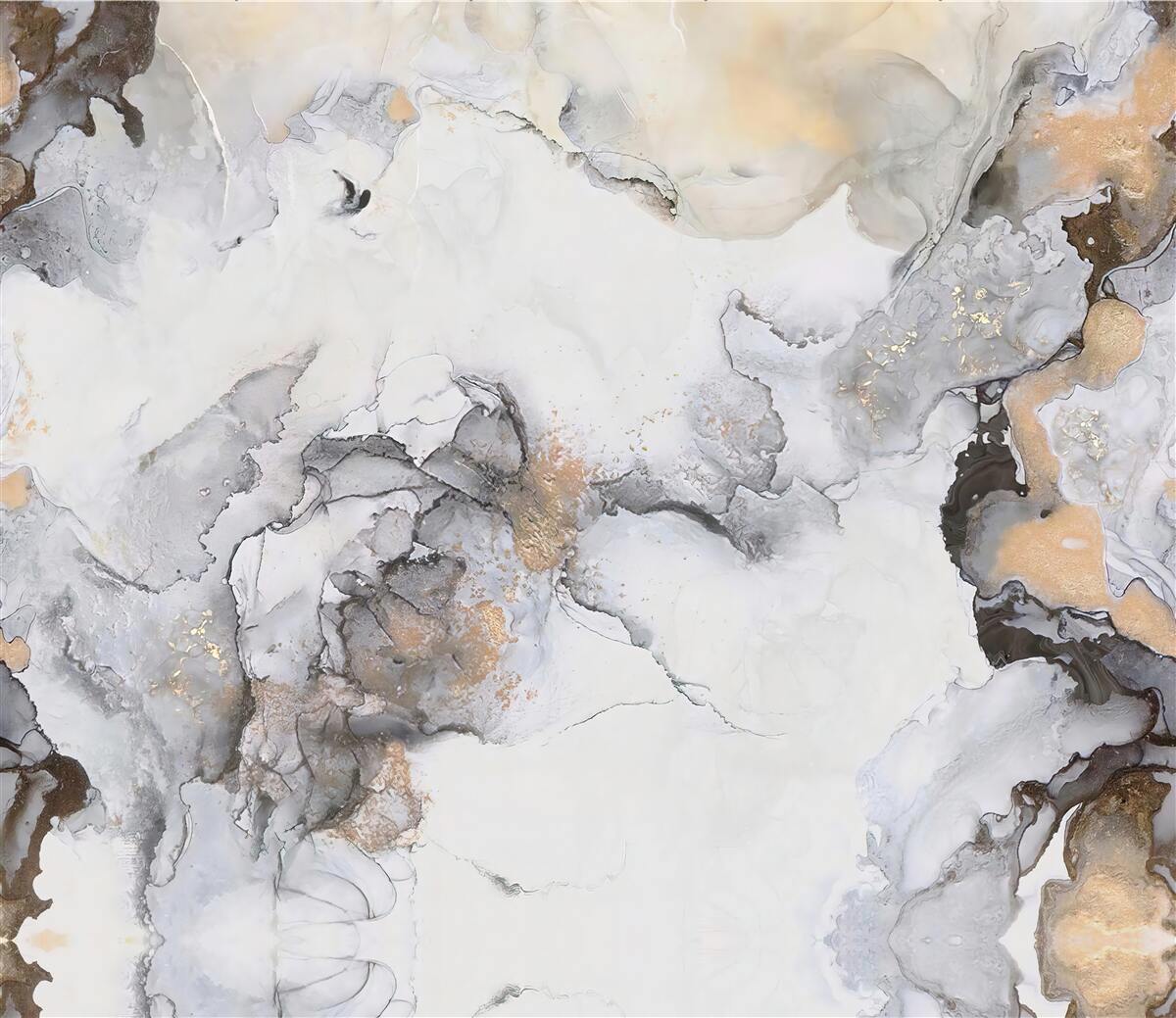 Fototapeta abstrakcja w odcieniach bieli, szarości i złota