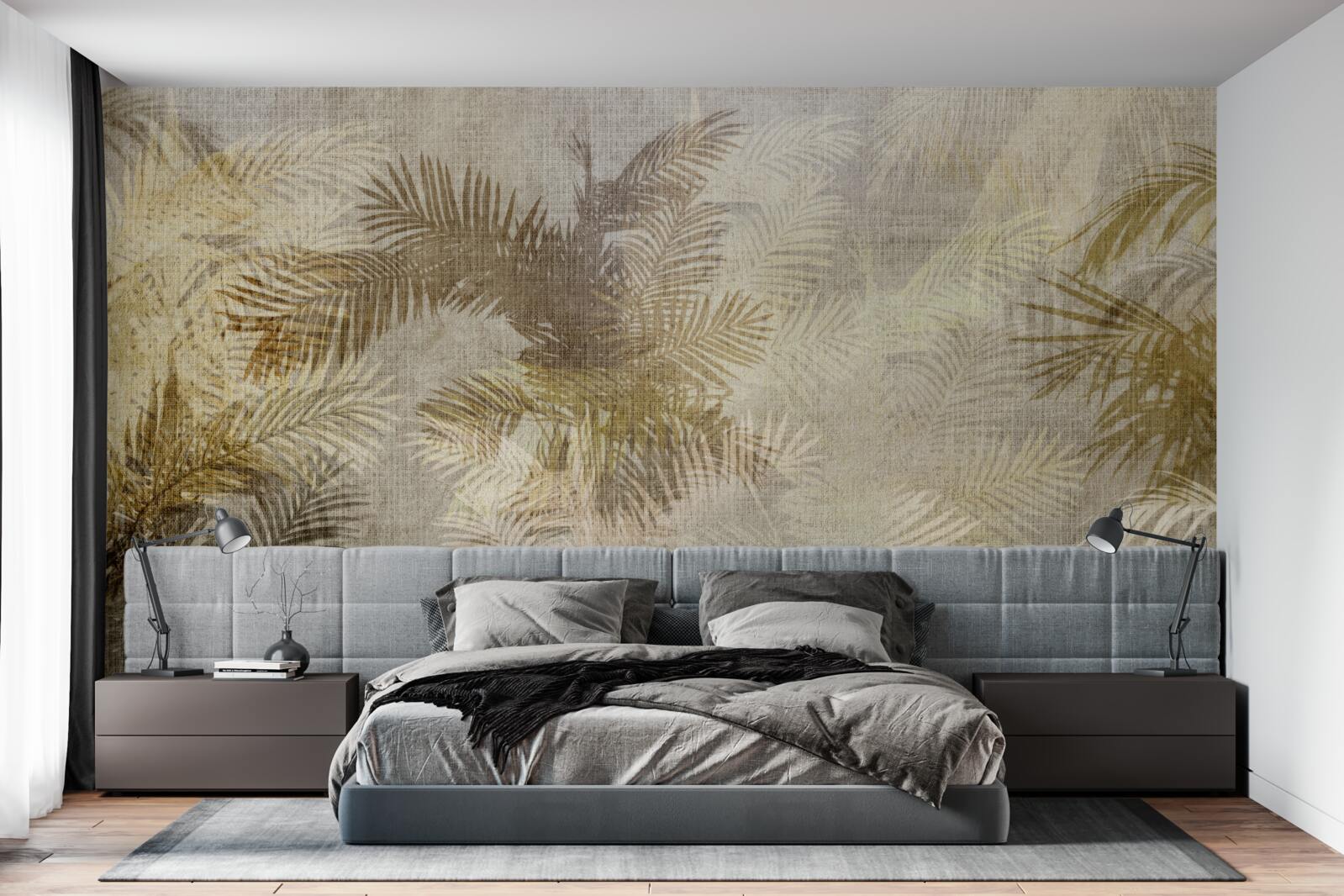 Fototapeta obraz w tle z liśćmi paproci