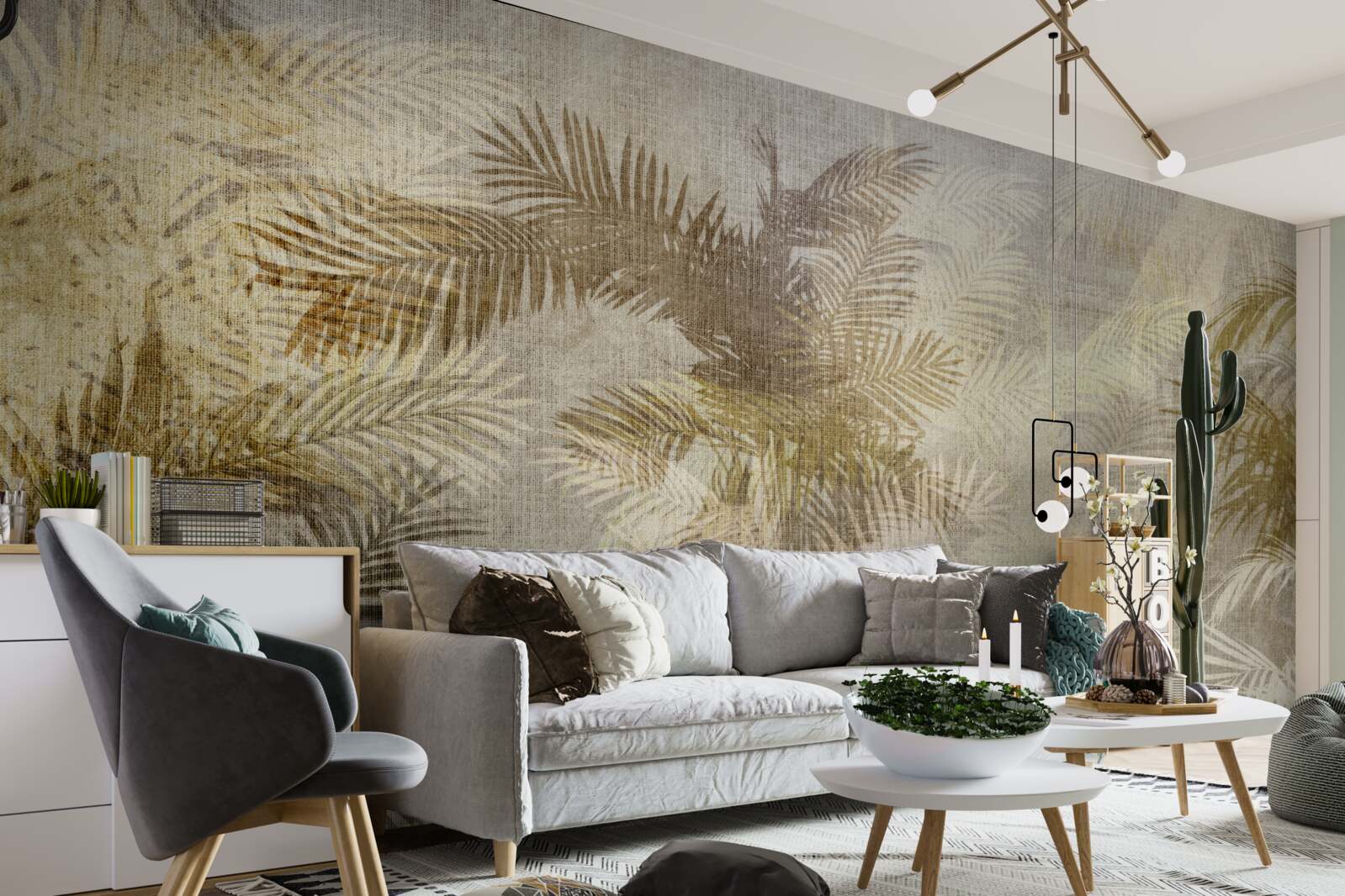 Fototapeta obraz w tle z liśćmi paproci