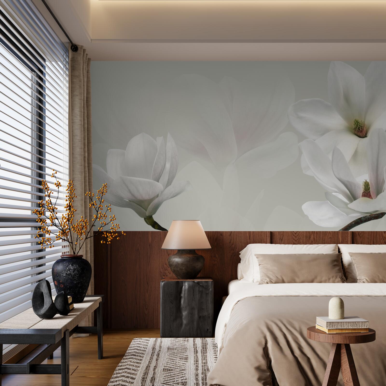 Fototapeta duże białe kwiaty