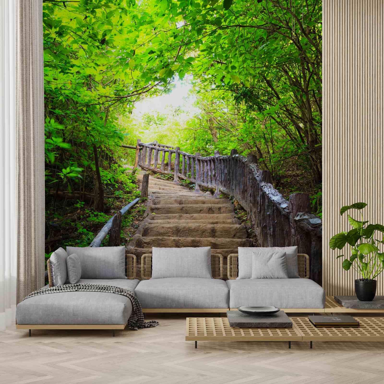 Fototapeta zielone schody