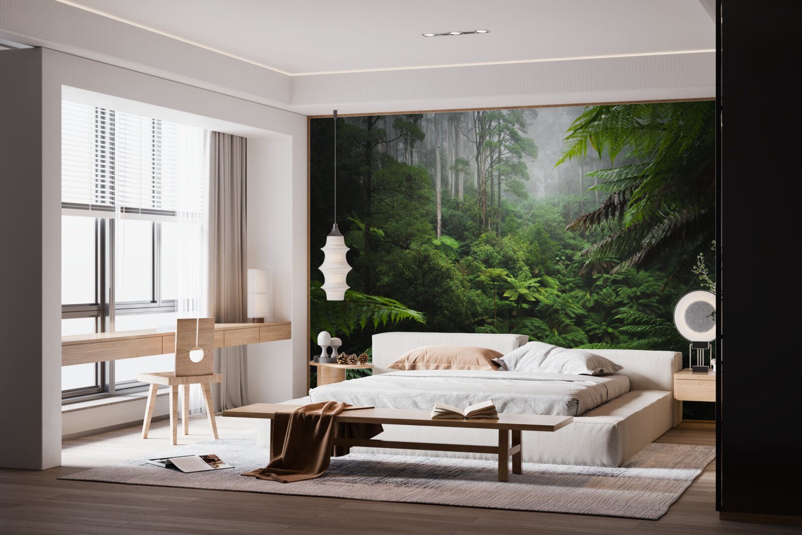 Fototapeta gęsty szmaragdowy las