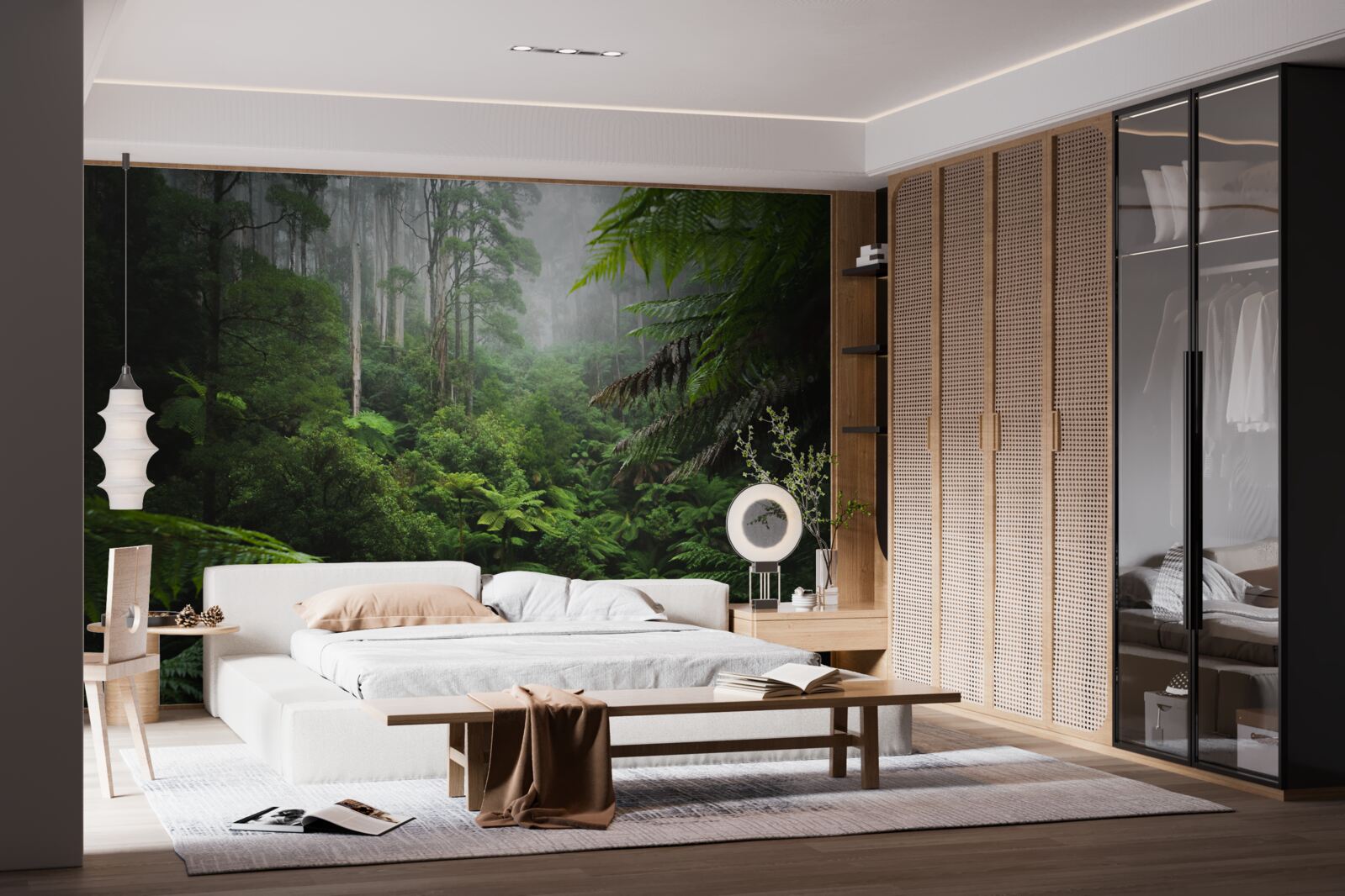 Fototapeta gęsty szmaragdowy las