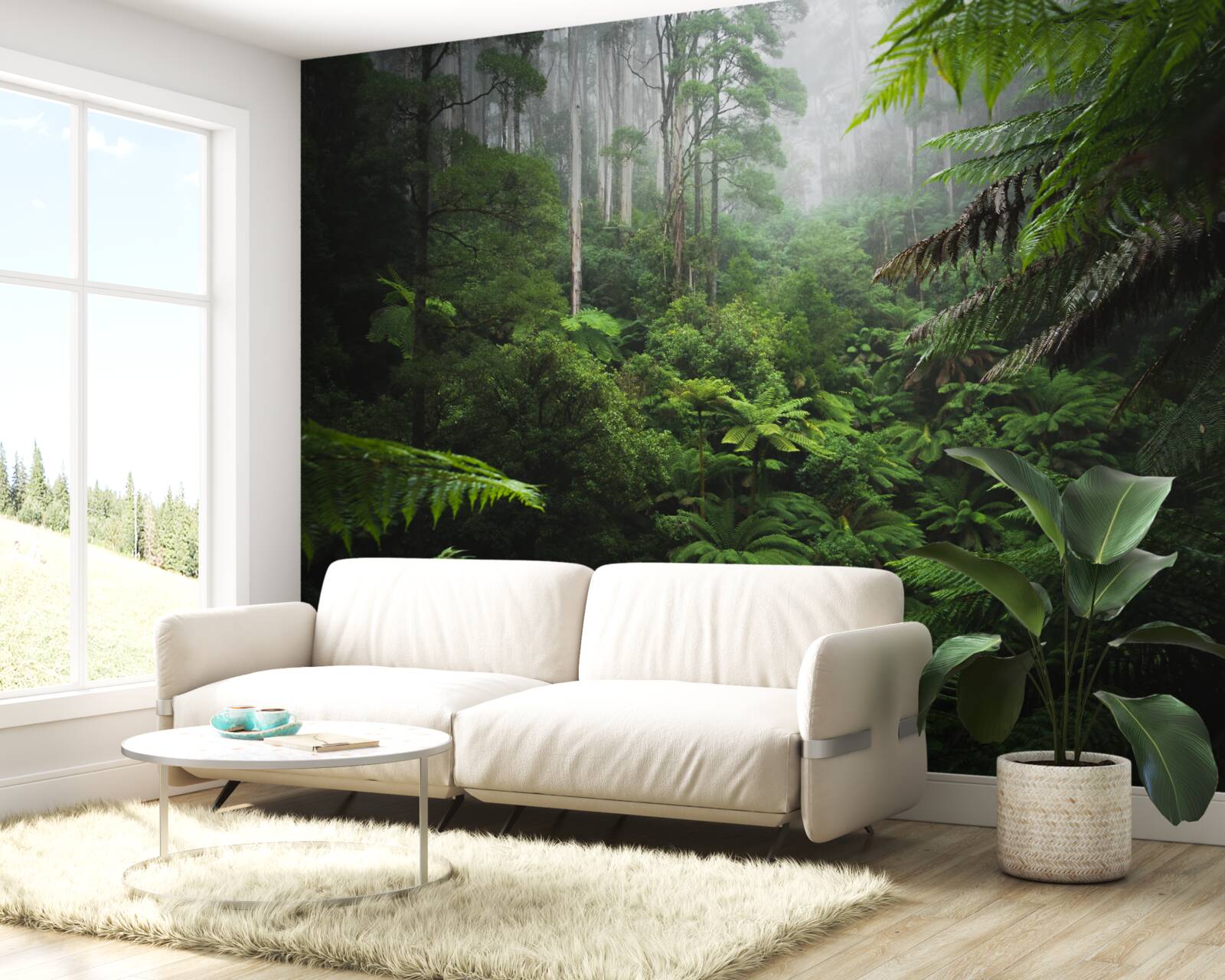 Fototapeta gęsty szmaragdowy las