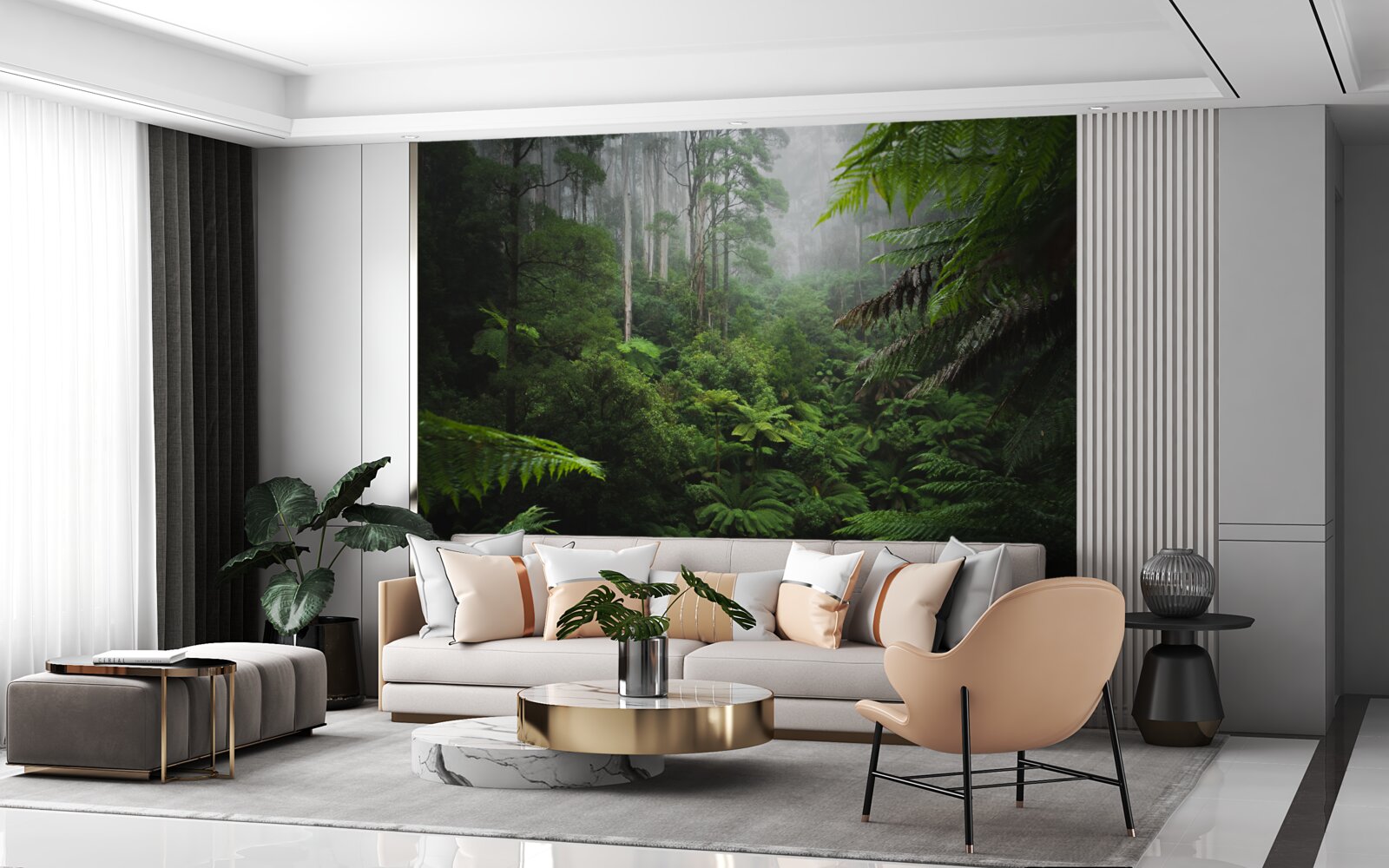 Fototapeta gęsty szmaragdowy las