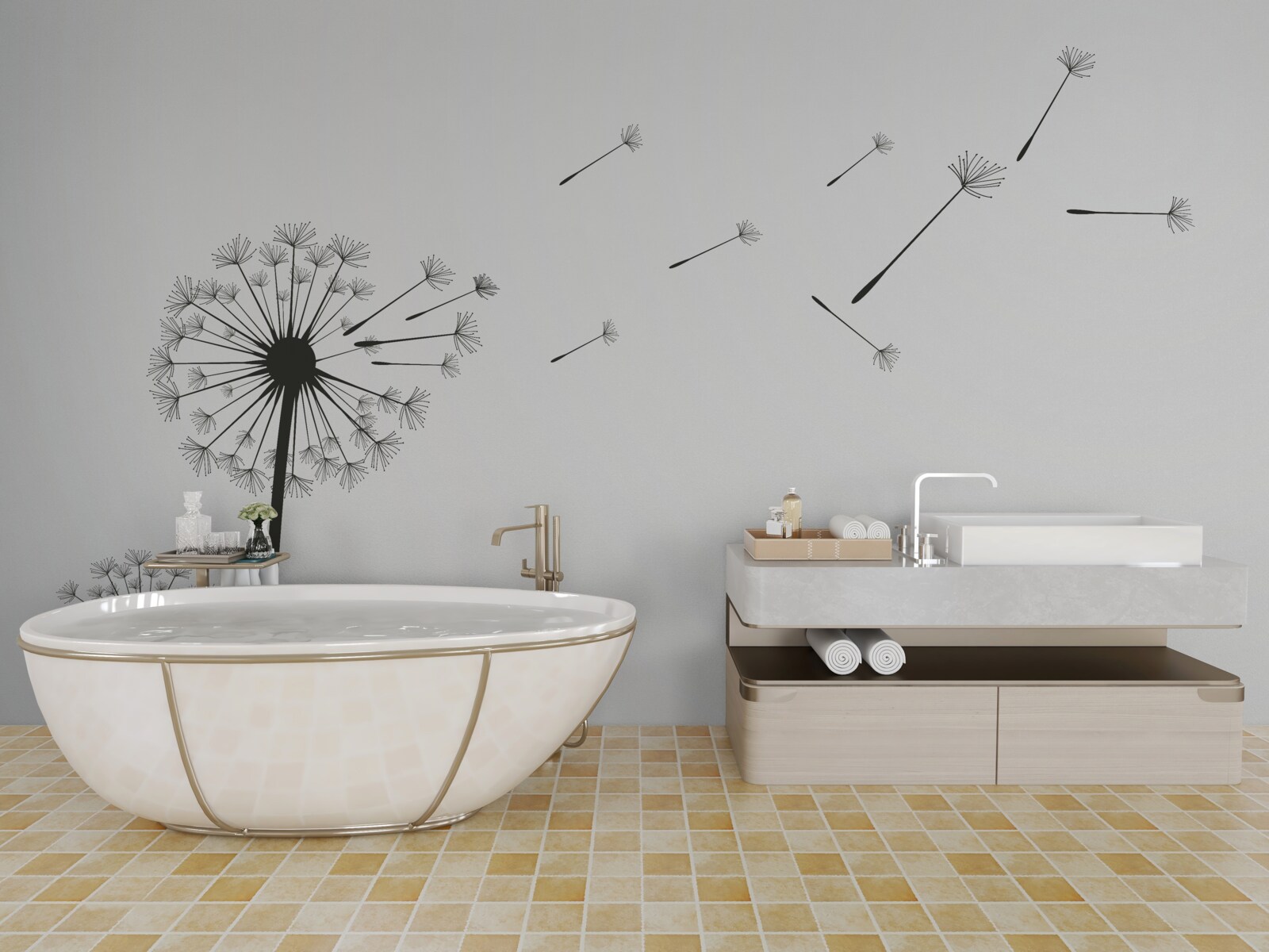 Fototapeta opadłe mlecze odlatują