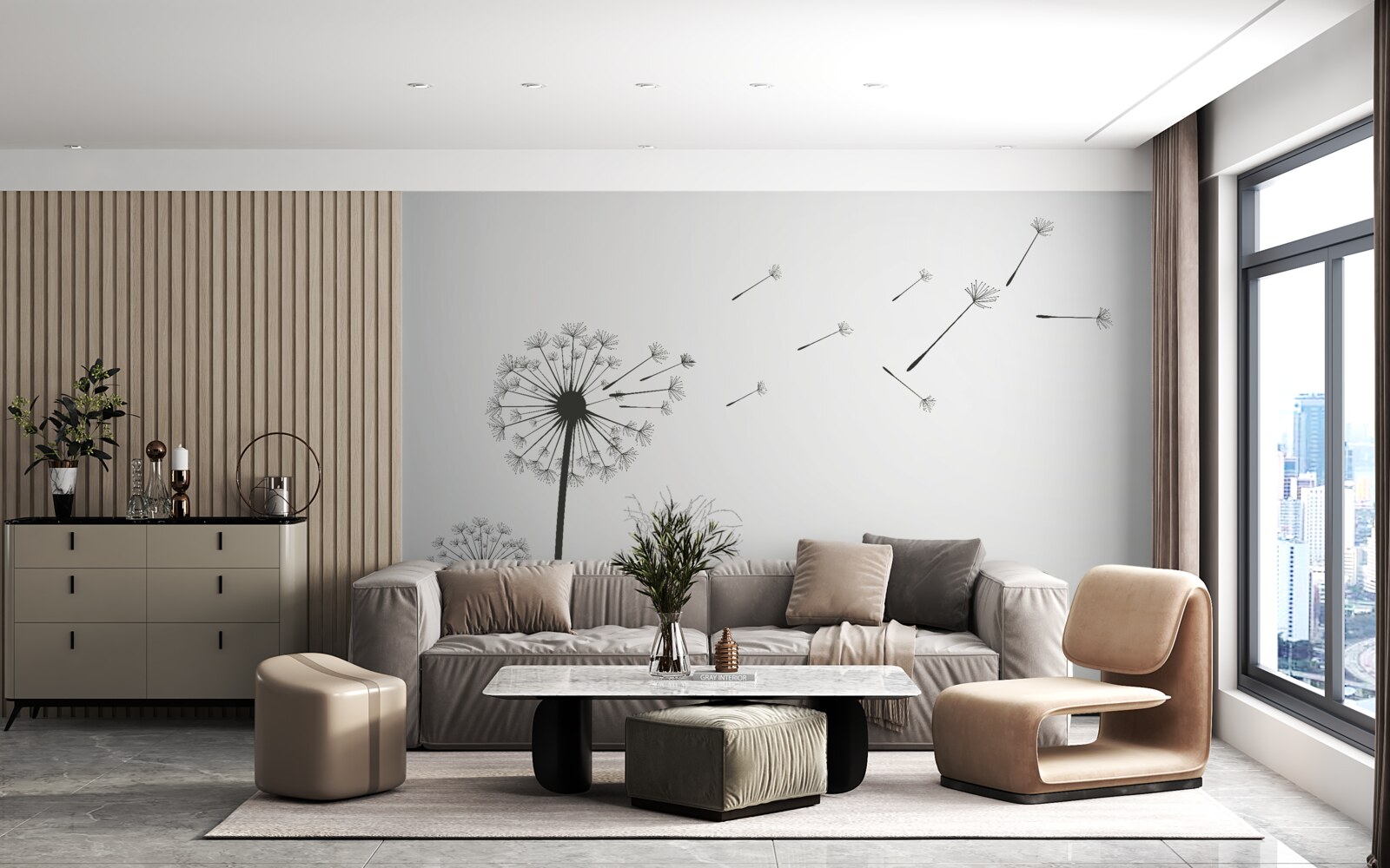 Fototapeta opadłe mlecze odlatują